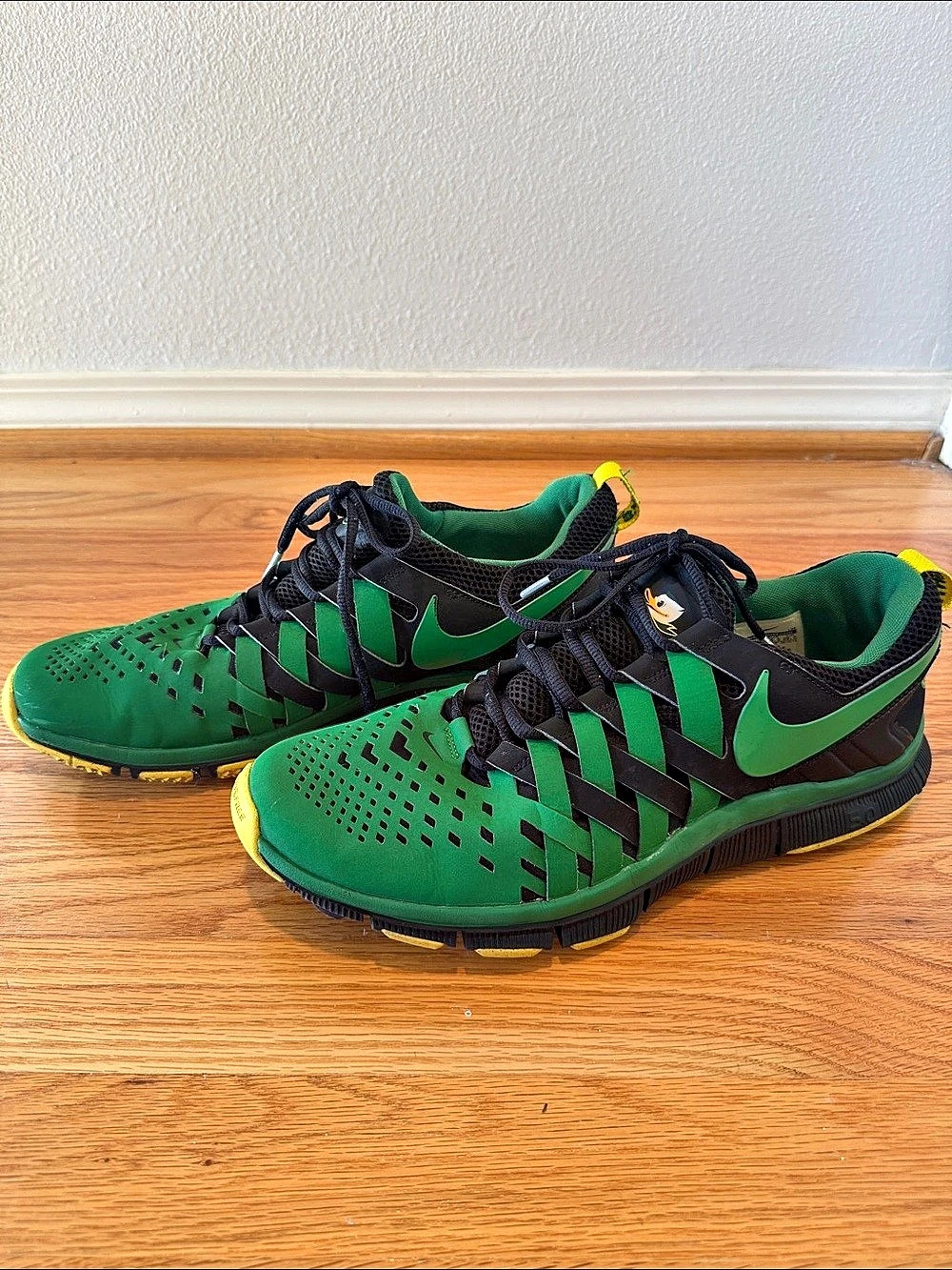 Nike Free Trainer 5.0 V6 "Oregon Ducks" Athletic Shoes Green & Black US 11.5